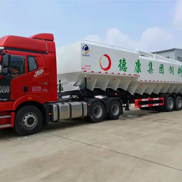 66方半挂饲料车_35吨饲料半挂车-大型半挂饲料车