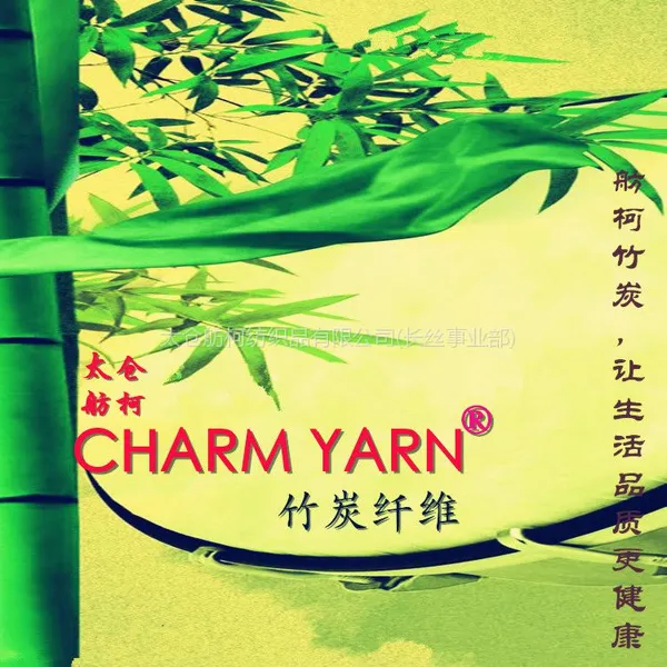 竹炭涤纶纱、32S、竹炭丝、白竹炭纱线、竹炭纺丝母粒、Recycleeco