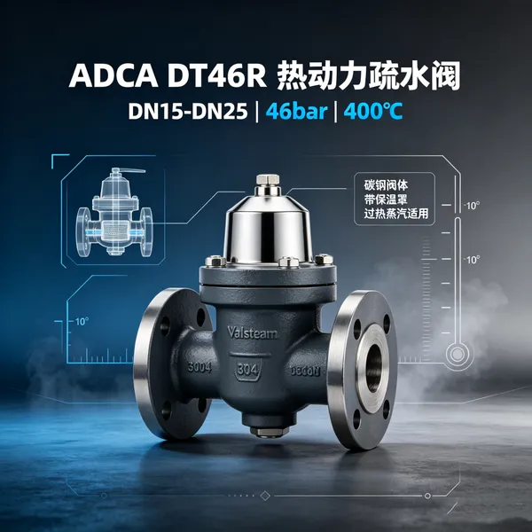 Valsteam ADCA DT46R 碳钢疏水阀 DN15~DN25 电厂炼油高压蒸汽疏水器