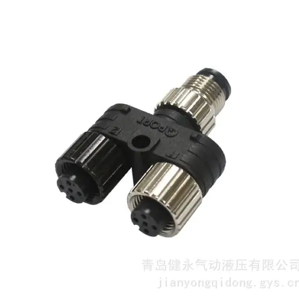 韩国三元SAMWON ACT Y 型一分二分流连接器 IP67 航空转接插头 Y12D?ID