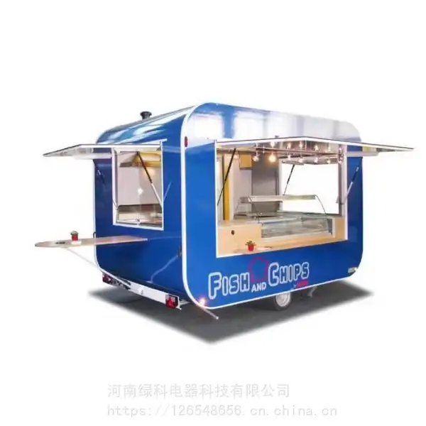 出口拖挂式店车餐车 支持来图制作车型 牵引式拖车