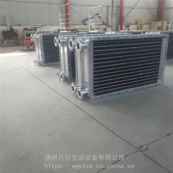 钢铝复合管翅片换热器_翅片管式散热器_钢制散热器_钢管铝翅片换热器_车间工程用换热器