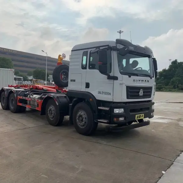 前四后八大型大方量勾臂垃圾车 HDW5310ZXXZ6型车厢可卸式垃圾车
