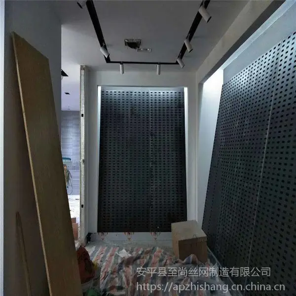 瓷砖展示架效果图 瓷砖展示柜 锁墙款冲孔板展示架【至尚】镀锌板
