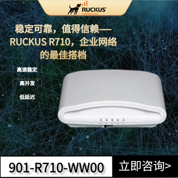 美国RUCKUS优科R710企业级路由器901-R710-WW00室内无线AP
