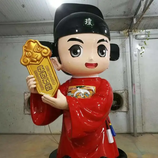 ******摆件商场店铺房地产美陈玻璃钢财神爷人物雕塑
