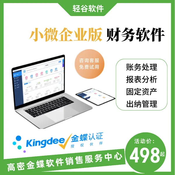 高密金蝶小微企业财务软件 凭证报表账簿管理系统 简单实用