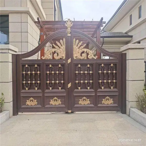 浩亿 别墅铝艺门 农村自建房庭院门 设计新颖款式独特