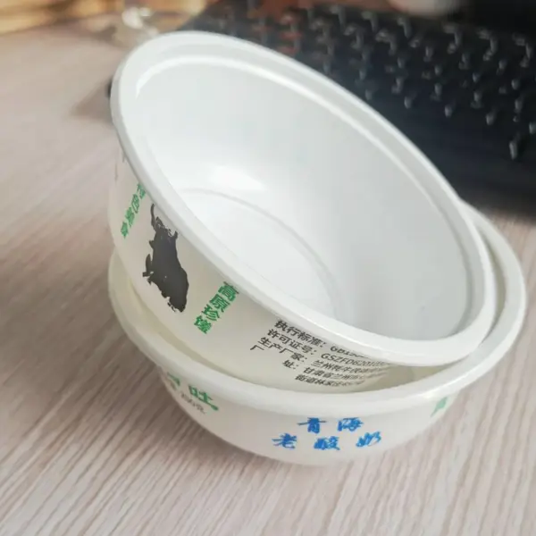 一次性PP酸奶碗定制200ml-600ml多种容量可选 老酸奶封口塑料杯