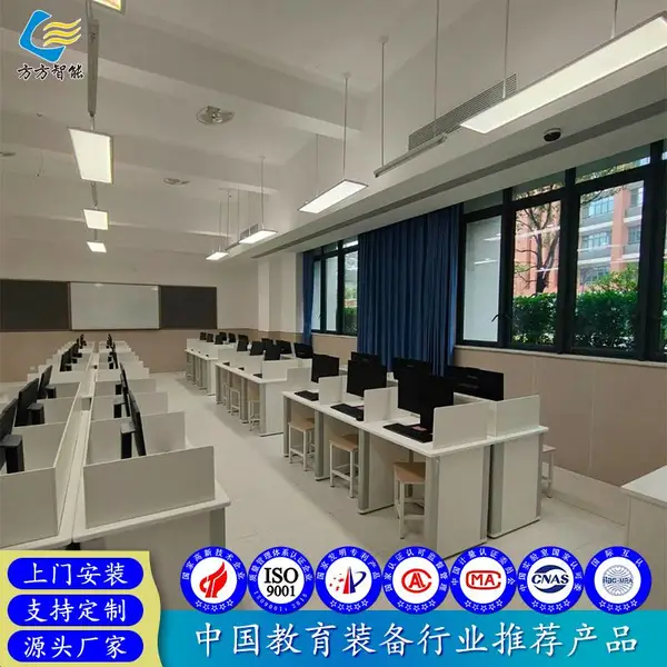 方方升降式屏风英语口语新学考语音室考试桌雅思托福听说机考卡座