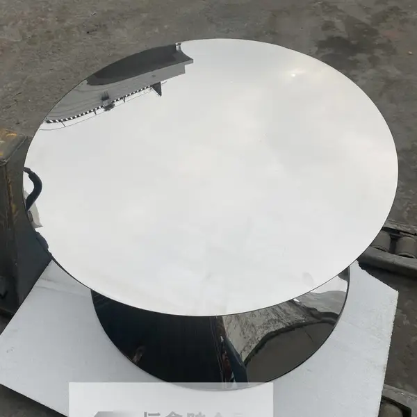 意式轻奢不锈钢茶几后现代简约大小圆型茶几