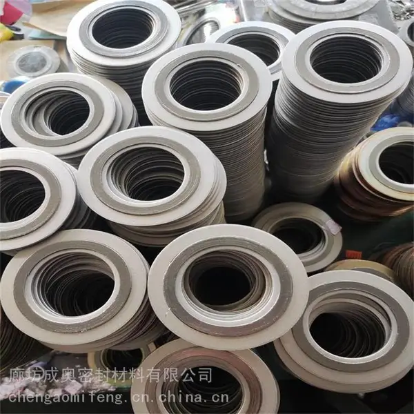 国标化工部加强环型四氟金属缠绕垫片碳钢制法兰盘垫圈白钢304密封垫片钢包垫片