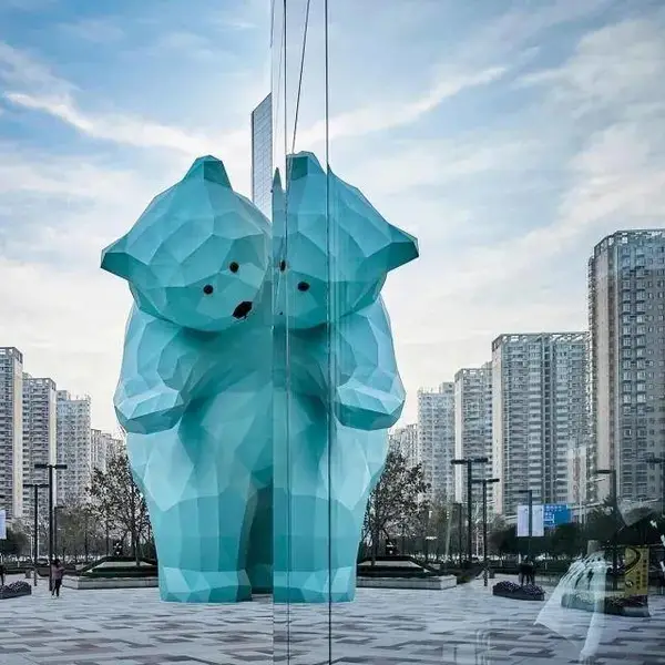 玻璃钢雕塑广场游乐场装置品户外大型卡通公仔玩偶吉祥物落地摆件
