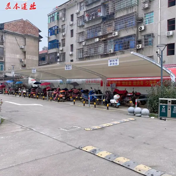 广东福田晨本蓬业安装户外推拉棚/膜结构车篷