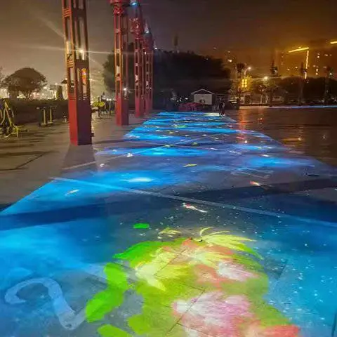 卓翊 地面互动流光瀑布租赁 多款软件内容出售
