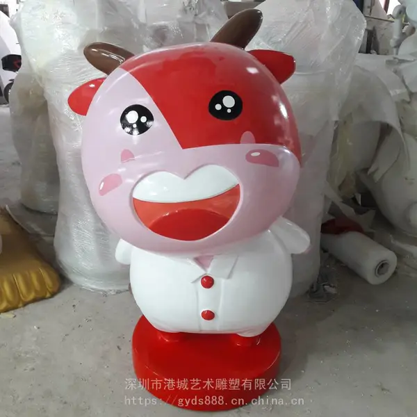 卡通鹿玻璃钢雕塑彩绘抽象鹿公仔形象模型摆件定制定做厂