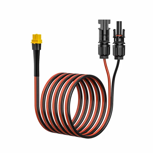 光伏连接器转XT60充电线12AWG14AWG16AWG户外储能光伏转接电源线
