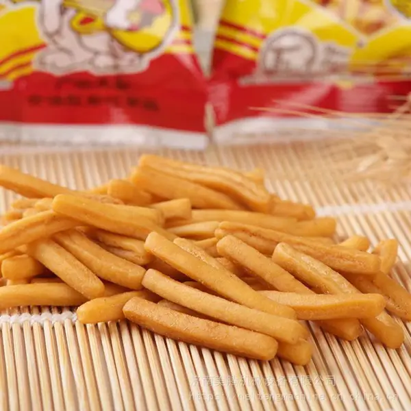 休闲零食韩式薯条生产线 出口油炸面食咪咪虾条加工机械