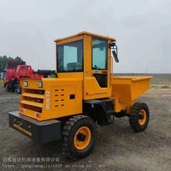 程达机械设备工程拉渣拉料翻斗车 加厚车斗小四轮蹦蹦车