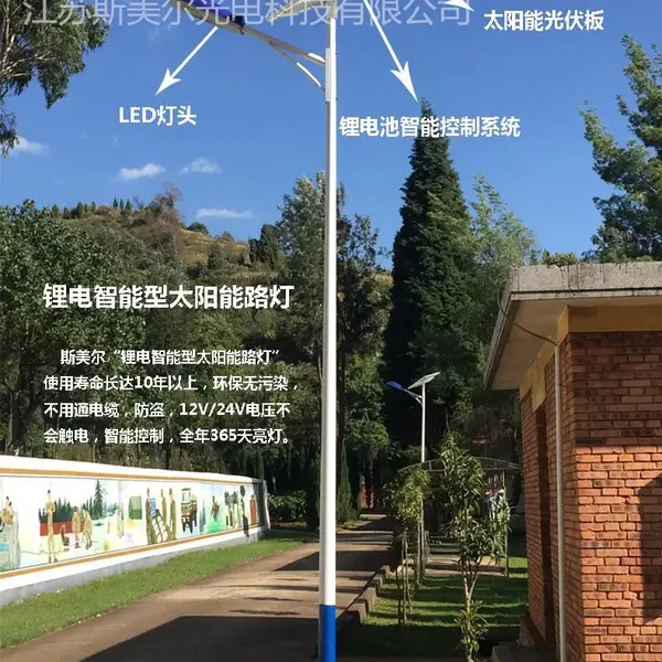 安徽工程款6米太阳能路灯 LED路灯生产厂家 江苏斯美尔光电集团