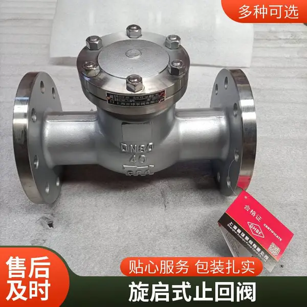 H44W-25P DN50法兰 旋启式止回阀内部阀瓣类似一个可以摆动的门板