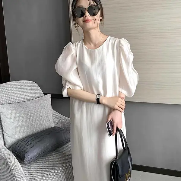 沧毂匠人谷设计谷醋酸礼服连衣裙 商场女装专柜货源 品牌女装折扣