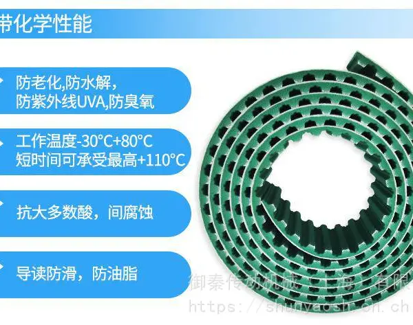 上海御秦防静电传动带聚氨酯钢丝T型齿牙同步带