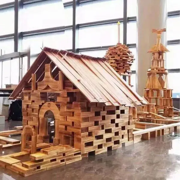 碳化积木幼儿园大型户外建构积木户外玩具建构区材料炭烧