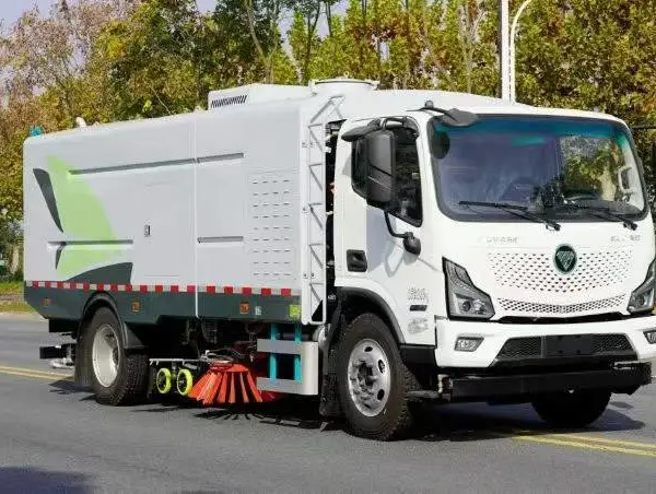 干湿道路一体洗扫车 社区路面清洁车 新能源扫地车