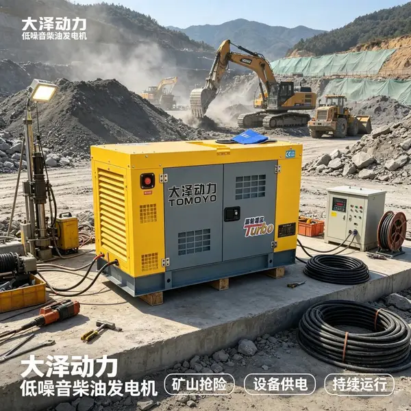 五十铃动力8KW柴油发电机野外巡检