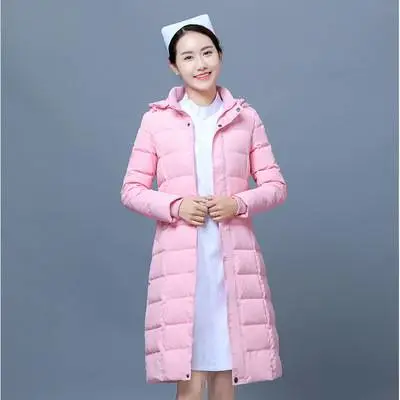 医院棉服长款防寒保暖丝棉袄修身出诊值班大衣棉衣