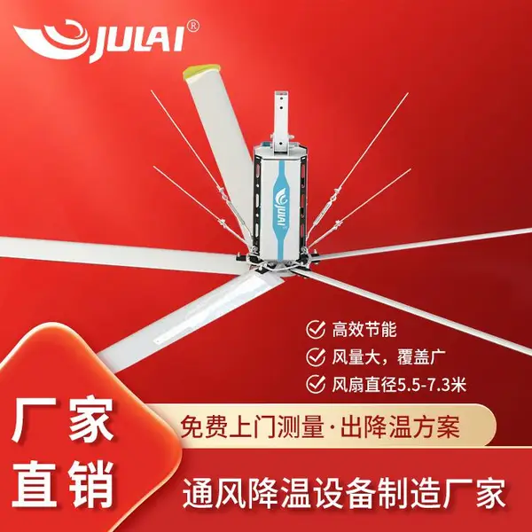 厂房车间5.5米-7.3米工业大风扇 传统减速机工业吊扇 车间大风扇