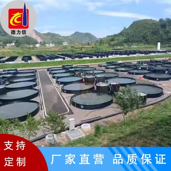 高密度镀锌板帆布鱼池 圆形支架铁桶养殖水池