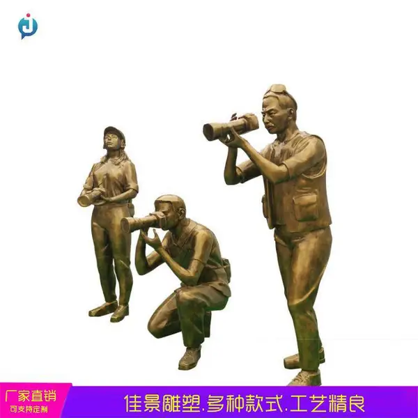 户外铸铜商业街庭院摄影师照像人物 广场公园景观小品雕塑 创意造型