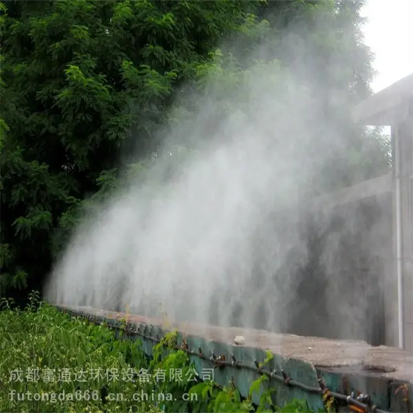 成都围挡喷淋系统 建筑工地围墙喷淋设备 一键遥控 户外喷雾降温设备
