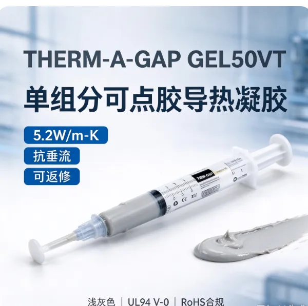 派克固美丽 GEL50VT导热凝胶 5.2W/mK可点胶导热凝胶可返修