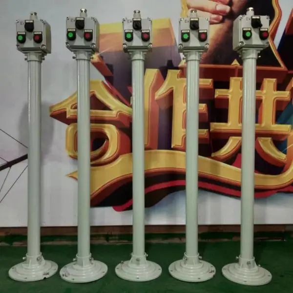 立柱式防爆控制按钮箱 铸铝防爆现场操作柱