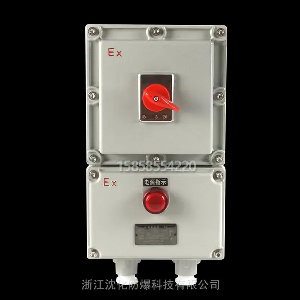 BXQ防爆电磁起动器 5KW一备一用消防风机控制箱 漏电断路器