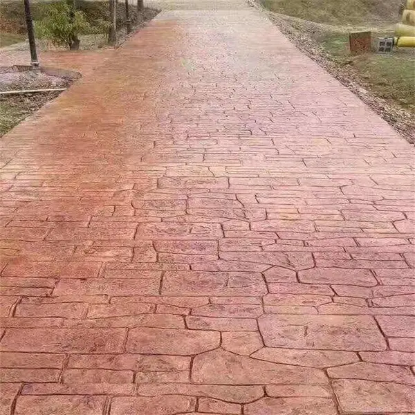 公园回字形彩色压印地坪磨具混凝土水泥压花路面压印纹理人字砖