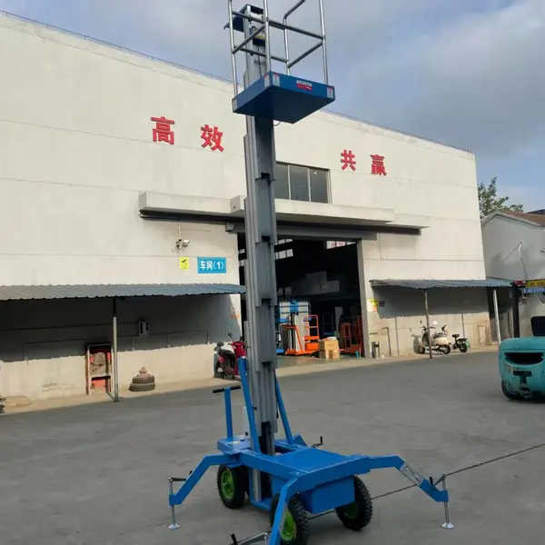 现货4-22米SJYL单柱双柱移动铝合金升降机 电动液压轻型升降平台