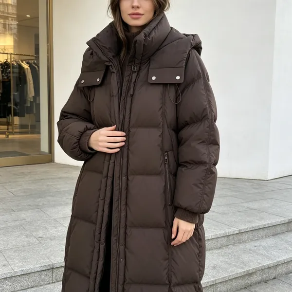 雪佳乐羽绒服保时尚大码长款外套女装库存供尾货应链批发