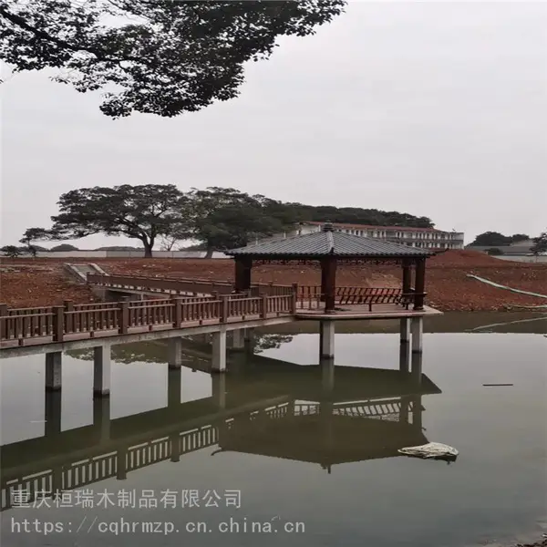 仿古凉亭 攀枝花凉亭 古色古香凉亭 长廊木屋凉亭 防腐碳化木凉亭