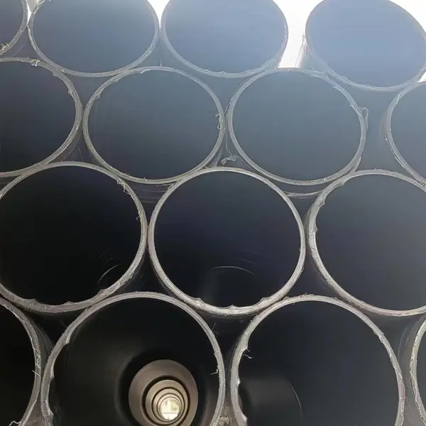 黑/白色HDPE单叶片加强型内螺旋降噪管旋流三通