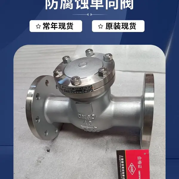 H44W-40P DN100旋启式不锈钢材质蒸汽法兰止回阀