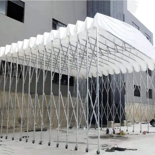 移动蓬布防雨架子 邵阳双清伸缩推拉篷 供应大型活动棚房