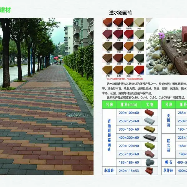 钦芃PC砖、透水砖路面砖-支持雄安新区建设