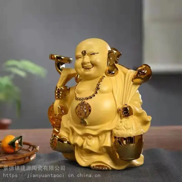 陶瓷人物佛像酒瓶 5斤装陶瓷白酒瓶 酒柜摆设如意佛酒具