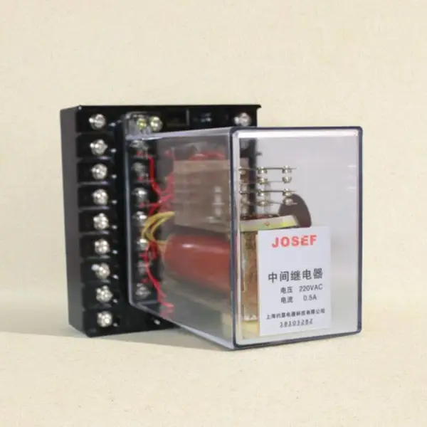 JOSEF约瑟 DZS-13CE/600中间继电器 220VAC 板后接线 防尘防潮不断线