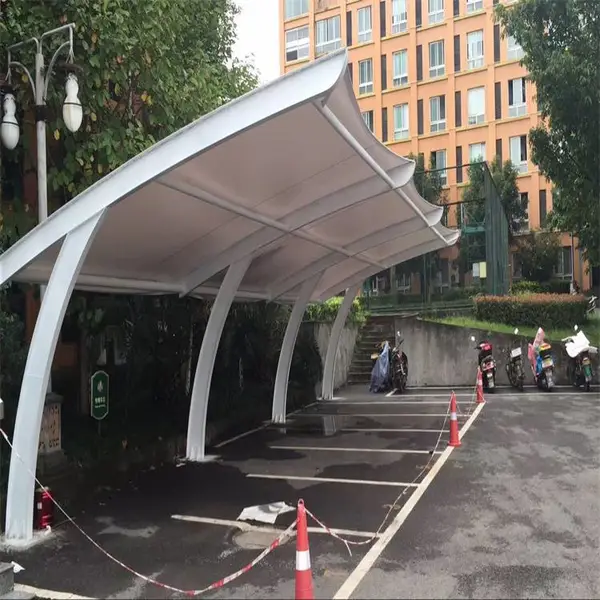 宿迁充电桩膜结构停车棚公交车充电雨棚来图加工