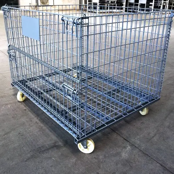 仓储笼车 苏州带脚轮可移动快件包裹周转捡货工具车仓储笼小推车